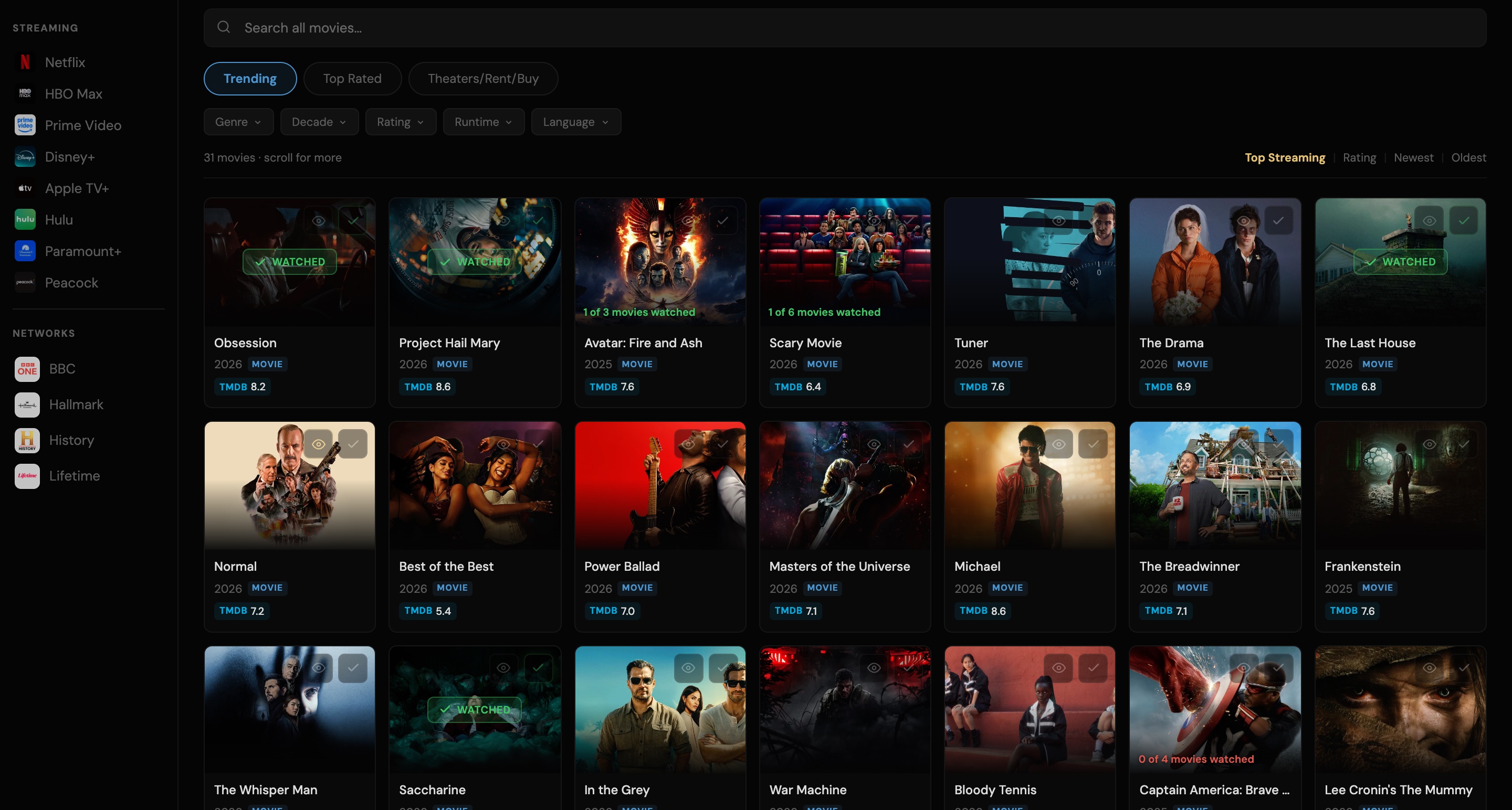 Movies Page