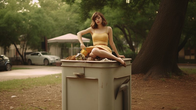 Trash can advertisement
