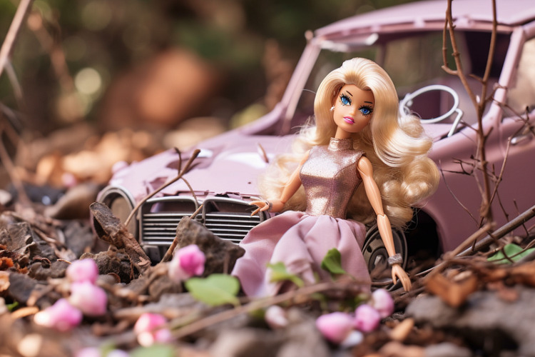 Barbie Disoriented After Crashing Car